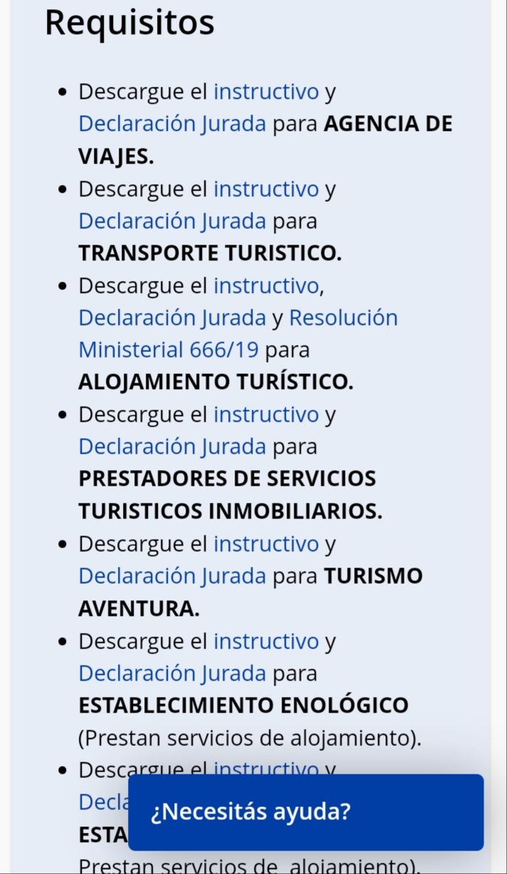 Inscripción de operador turístico