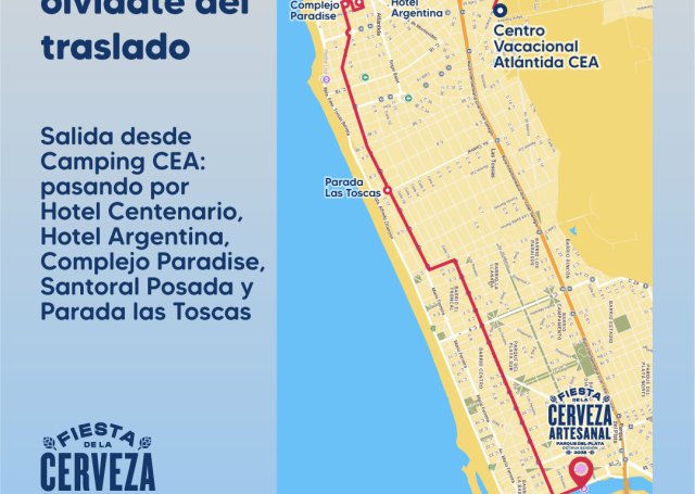 Traslados especiales para la Fiesta de la Cerveza Artesanal 