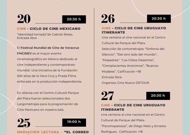 Febrero en el Centro Cultural Parque del Plata