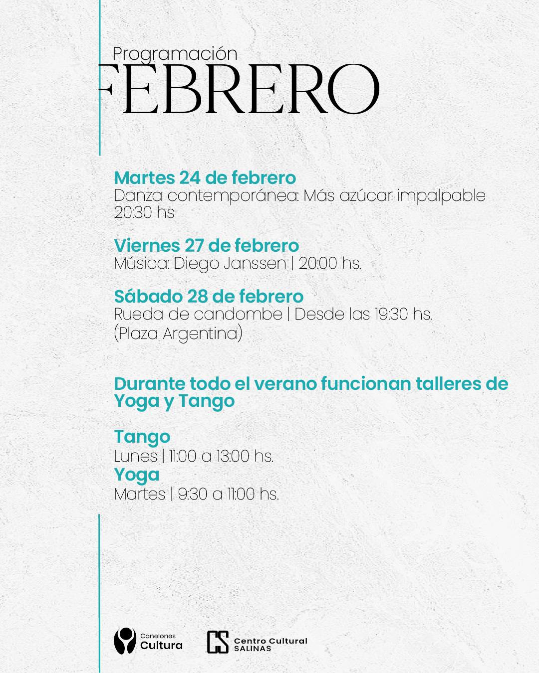 Febrero en el Centro Cultural Salinas