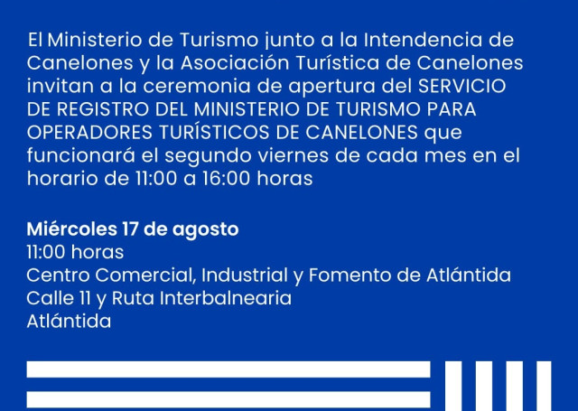 Ceremonia de Apertura del servicio de Registro de Operadores que presta el Ministerio de Turismo en Atlántida