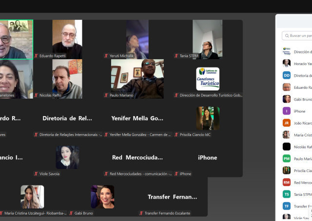 Canelones coordinó reunión mensual de Turismo de Mercociudades 