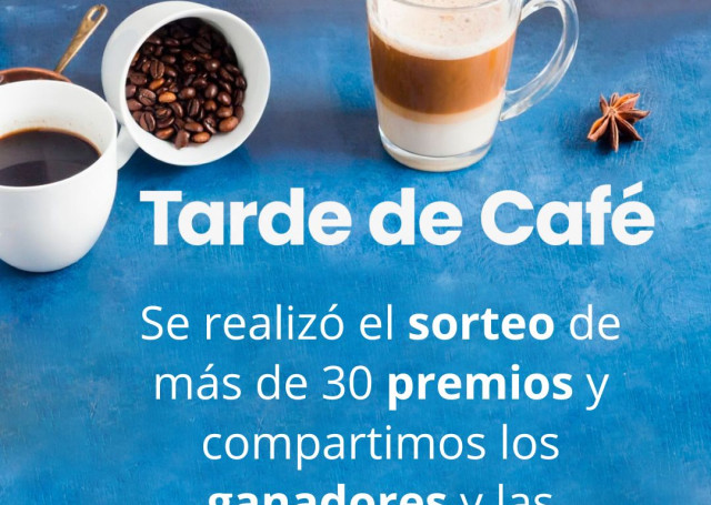Ganadores y ganadoras del sorteo de la Tarde de Café