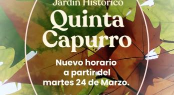 Horario de otoño/invierno en Quinta Capurro